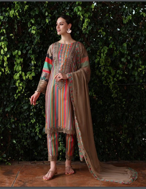 Charizma Rang-E-Bahar CRB5-7 Embroidered Lawn with Chiffon Dupatta and Trouser