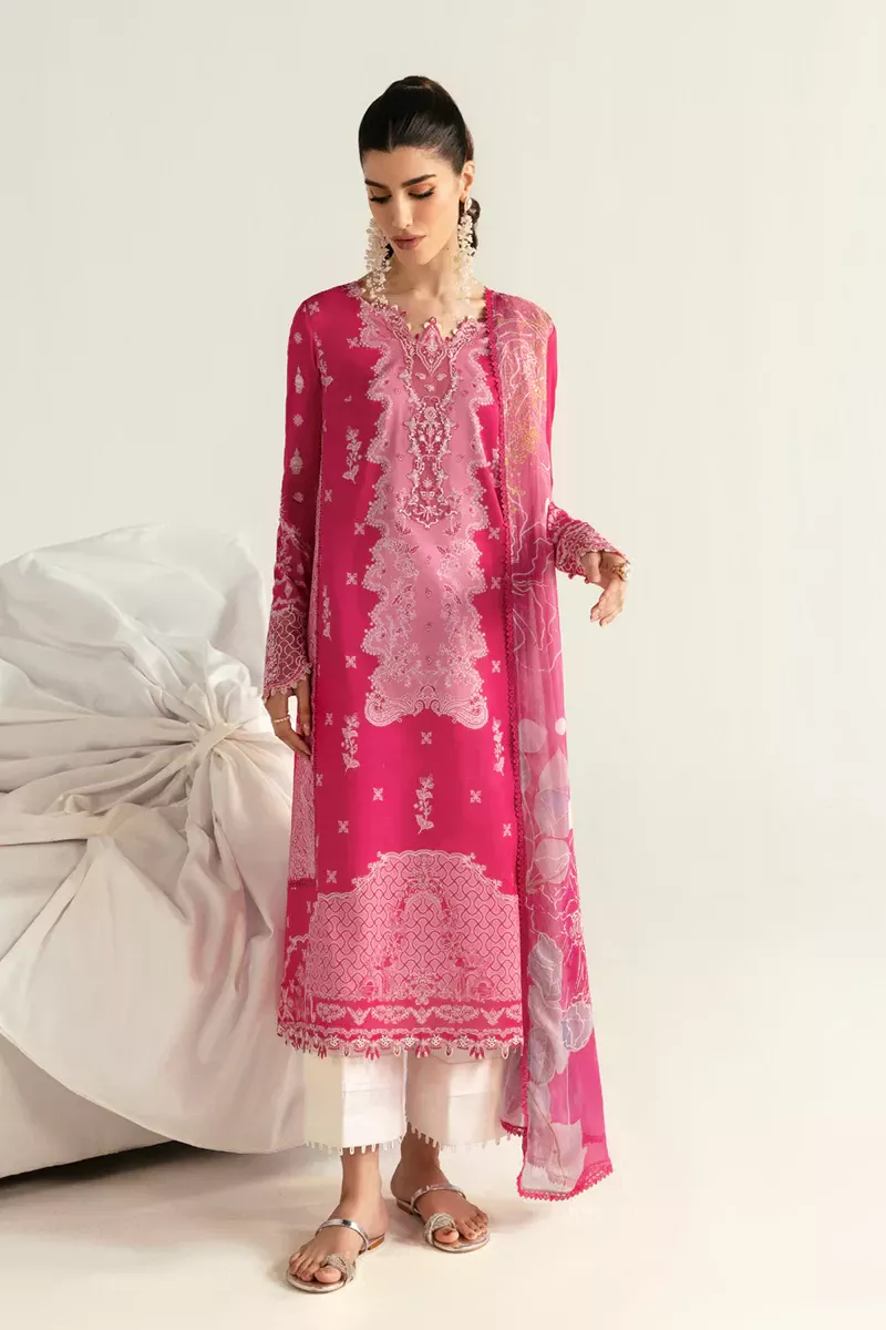 Qalamkar Q prints | Unstitched 3pc | PQ-06 Veda