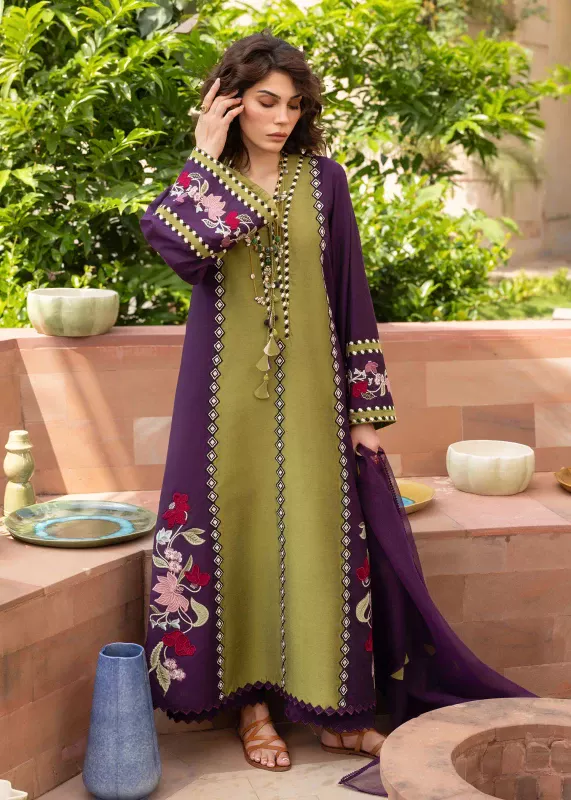 Crimson Mitti-Winter-Pret Stitched | Rani Vogue(Plum)