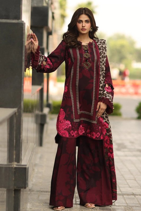 Charizma C Prints | Unstitched Printed Lawn | SHELAI26082814