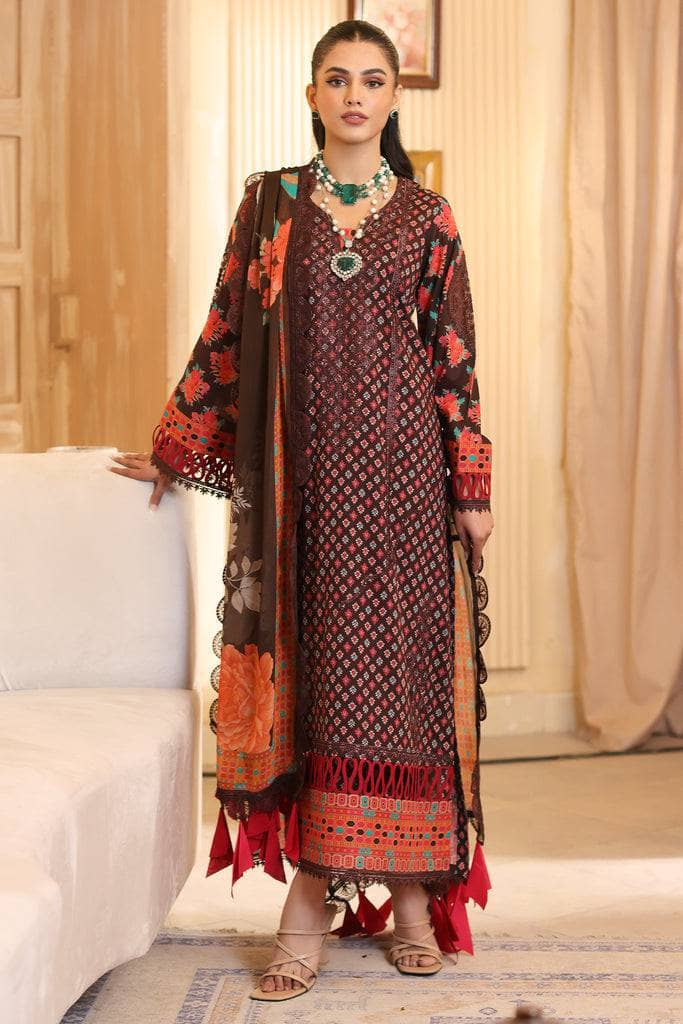 Charizma Reem Embroidered Lawn Chiffon | CRD-01