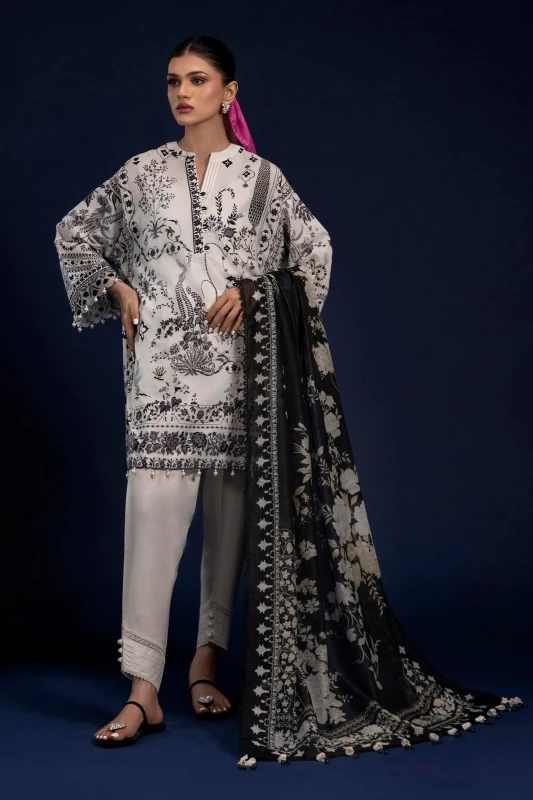 Sana Safinaz Mahay Unstitched Lawn 3 Piece Suit | 001A