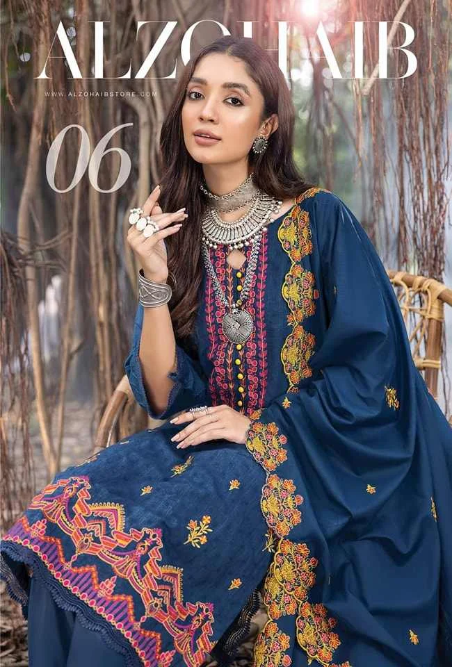 ALZOHAIB sunshine bloom embroidered cutwork edition 06 3PC