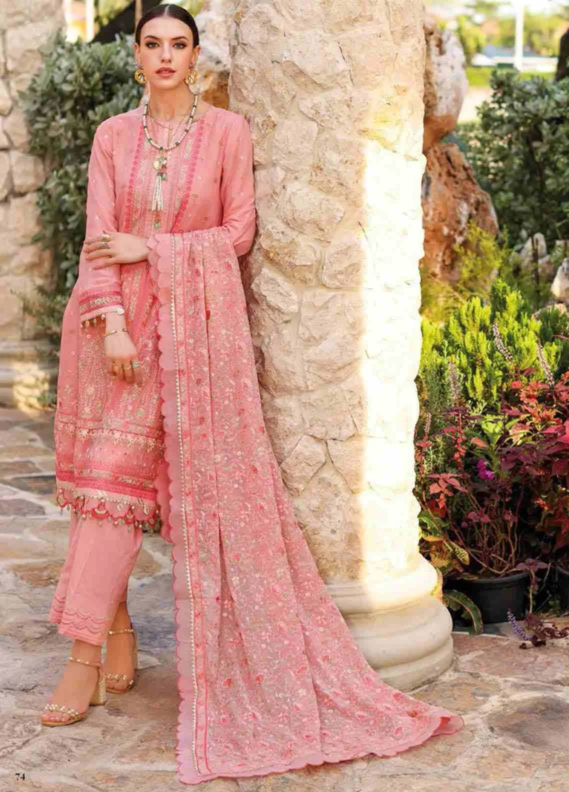 Gul ahmed luxury chiffon suits PM-32006 unstitched 3 piece