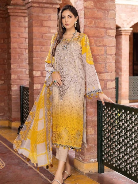 Charizma SM23-04 Unstitched Embroidered Swiss Collection With Chiffon Dupatta