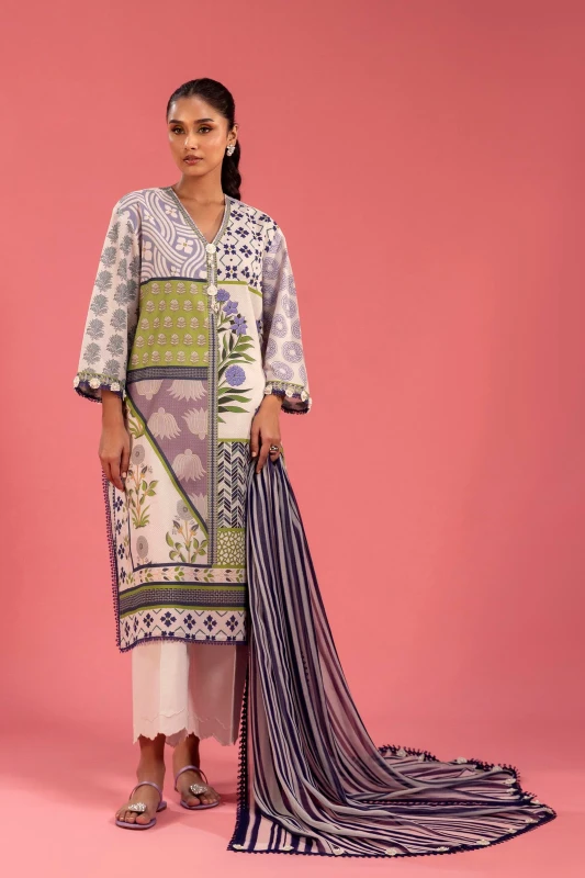 Sana Safinaz Mahay Unstitched Lawn 2 Piece Suit | 012A