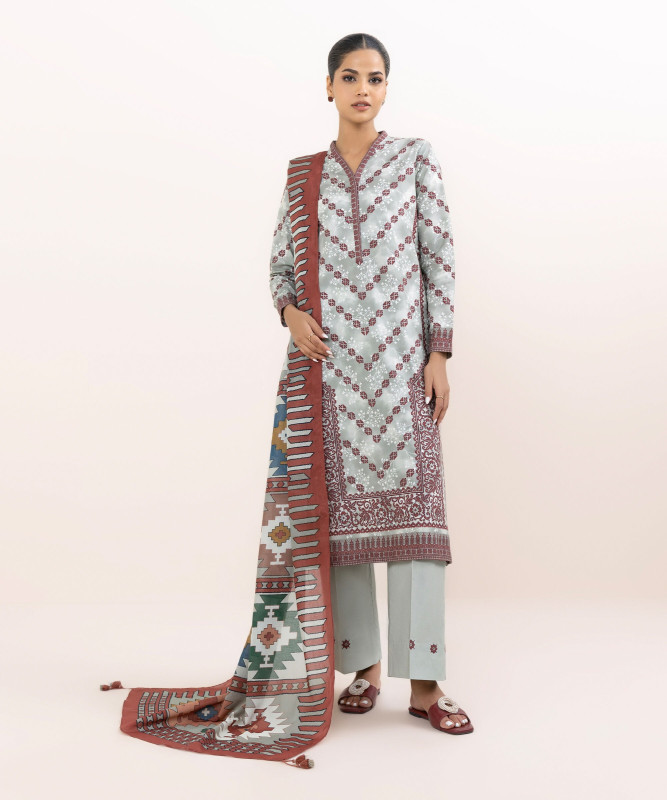 Sapphire | 3 Piece - Printed Lawn Suit | 0U3PDY25V611