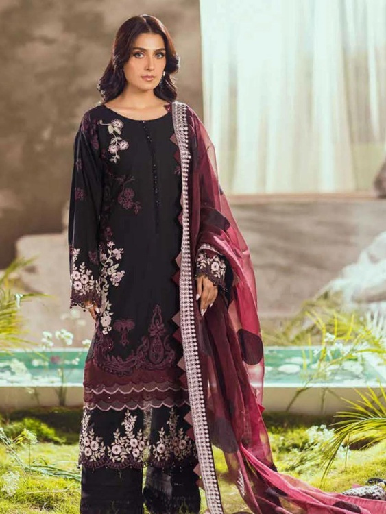 Mahiymaan MAH23L M04 LAVISH BLOOMS Embroidered Lawn Suits Unstitched 3 Piece