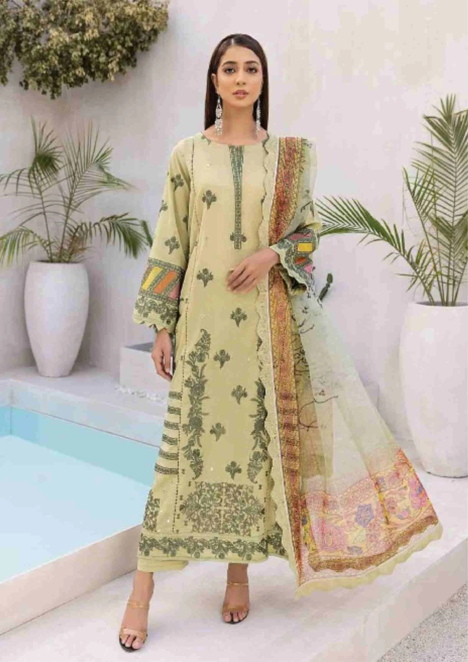 Charizma Reem unstitched premium embroidered lawn 3 piece RM:02