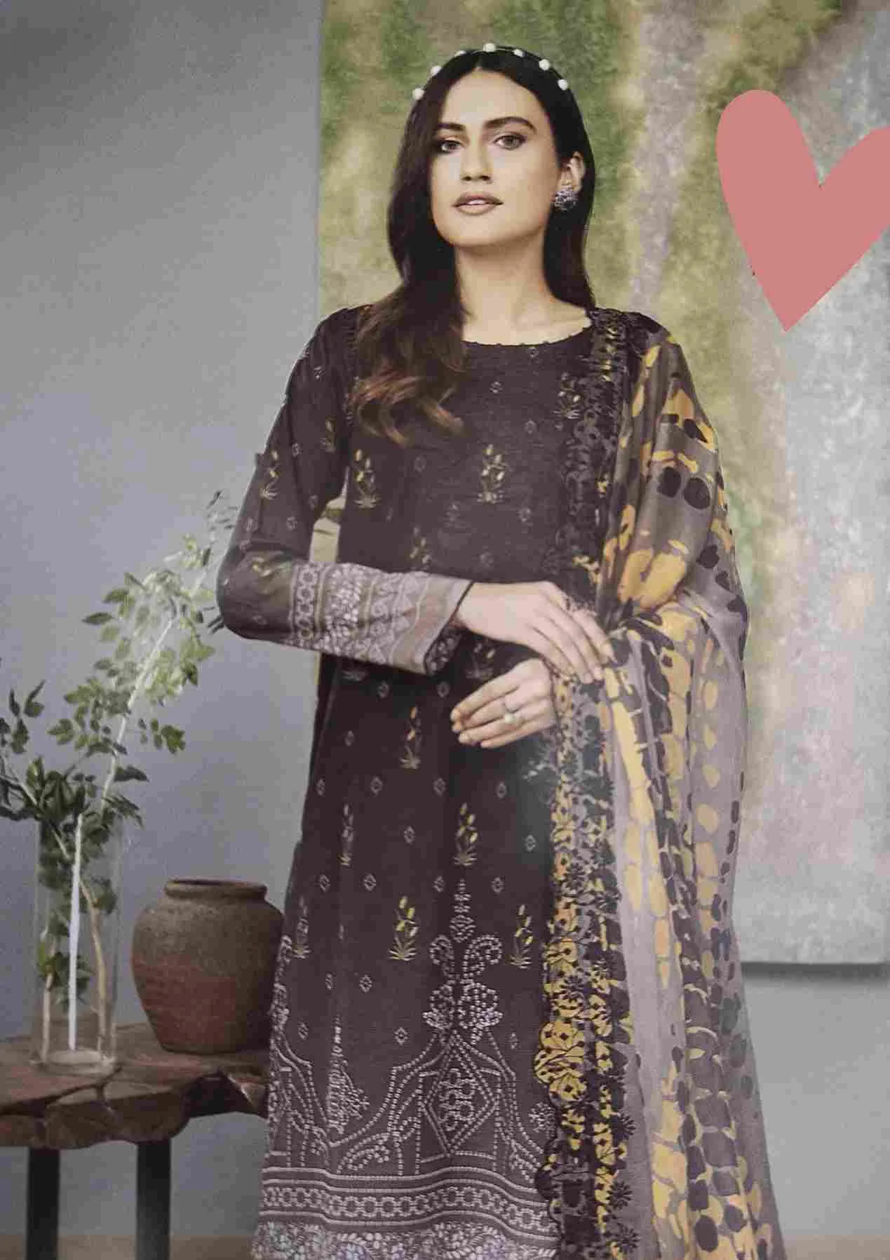 Rang Pasand black mix embroidered 3 pieces available in Shelai