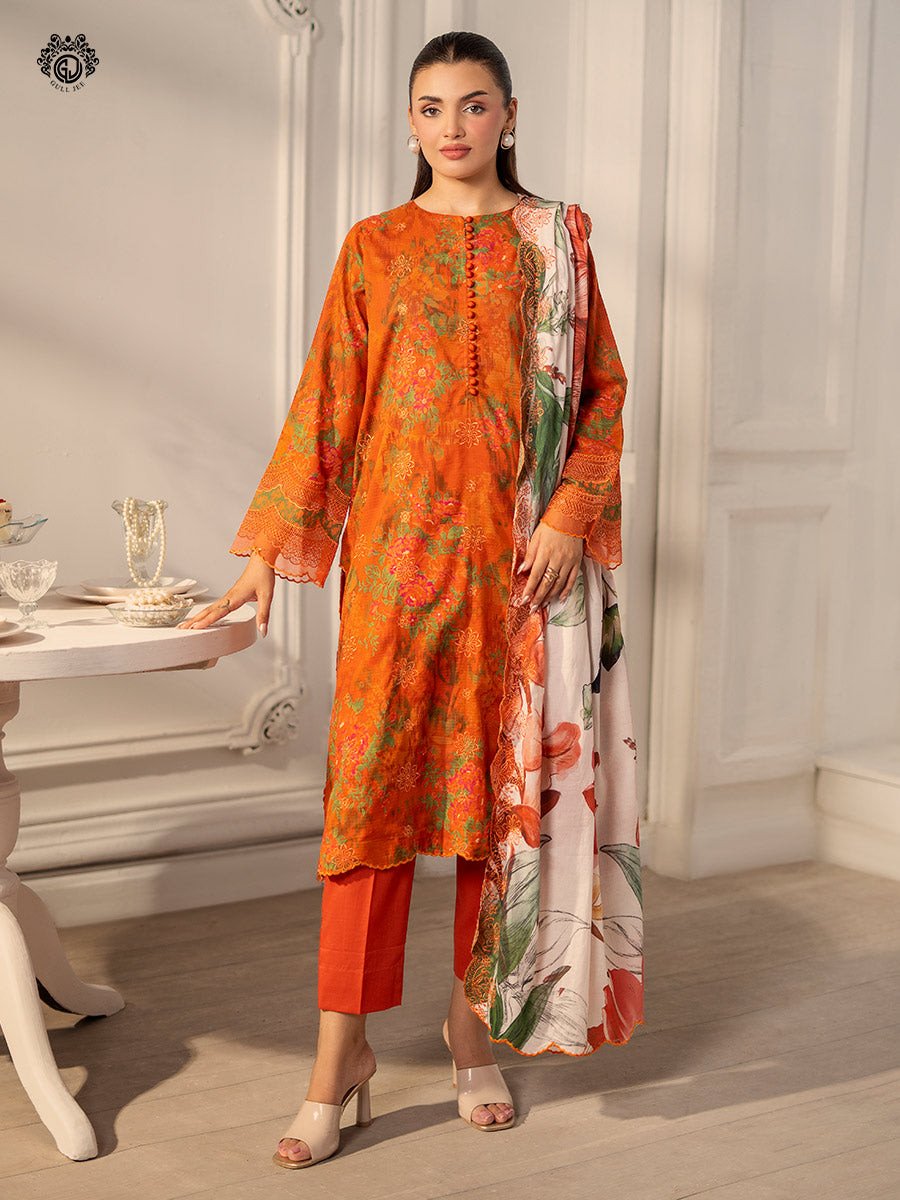 GULLJEE Premium Mahajal Unstitched Collection 25 | GMHJ2511A6