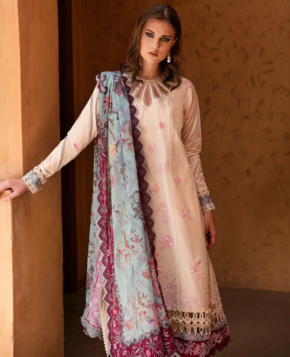 Republic Womenswear Rezene Unstitched Lawn | SHELAI5136