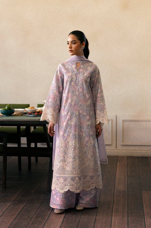 Afrozeh Day Break Unstitched Collection 25 | 9731-Dust Lit