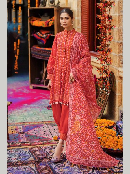 GULAHMED CL-42017 B CHUNRI 3PCS UNSTITCHED COLLECTION