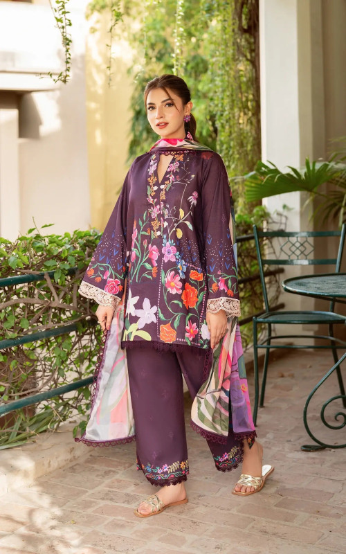 Yakin By Asifa Unstitched Collection 25 | Whimsical Flora YKL25-12