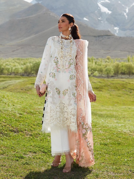 Crimson Summer in the Meadows - D1 A by Saira Shakira Luxury Lawn Collection