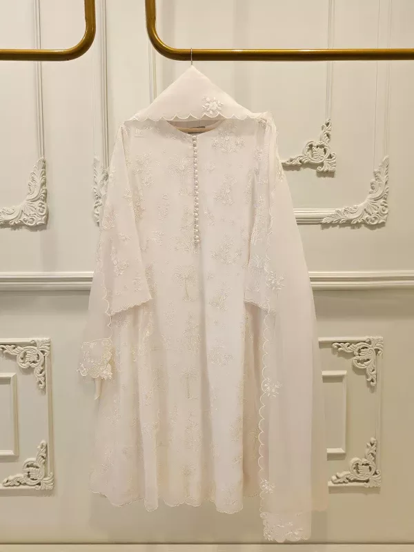 Agha Noor Stitched | 3 Piece - Pure Embroidered Cotton Net Suit S111879
