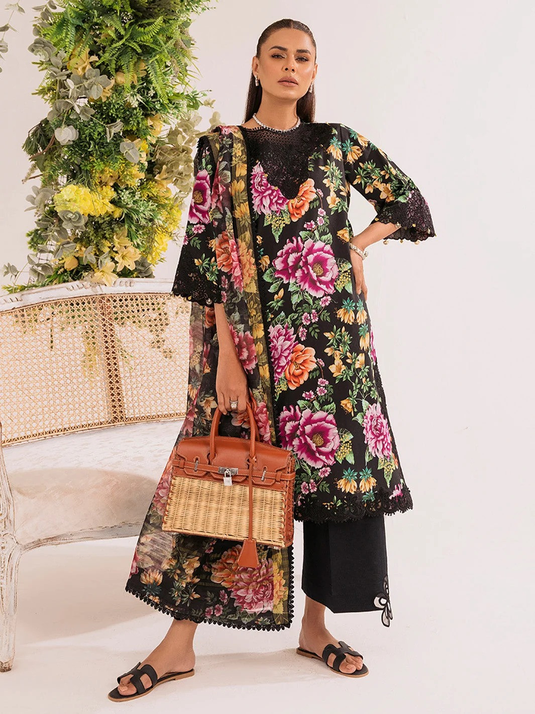 Dahlia Faiza Faisal | French Garden | Unstitched Lawn Collection 2023 | SHELAI6886