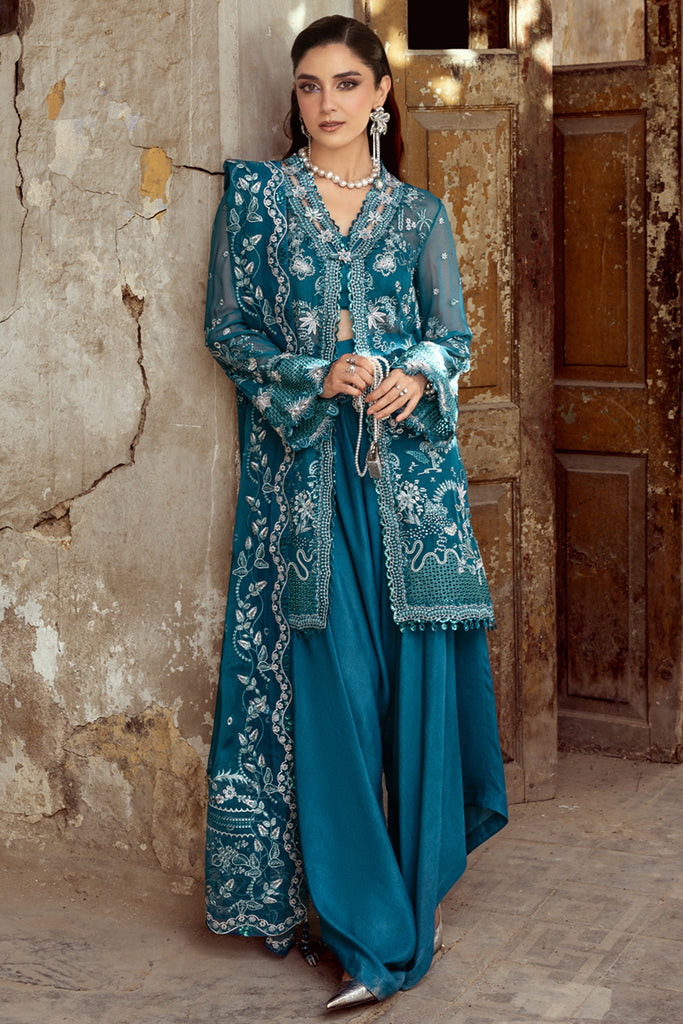 Qalamkar Festive Embroidered Chiffons Unstitched Collection 25 | WC-04 NESSA