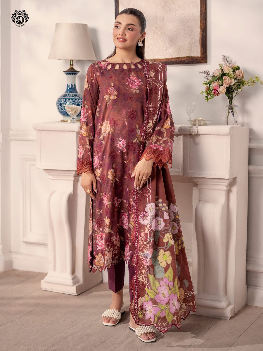 GULLJEE Premium Mahajal Unstitched Collection 25 | GMHJ2511A7