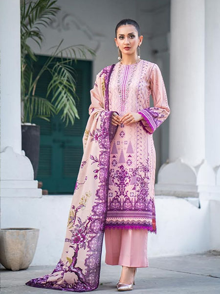 Gull Jee GSS2301-A9 Unstitched Embroidered Neck & Printed Lawn