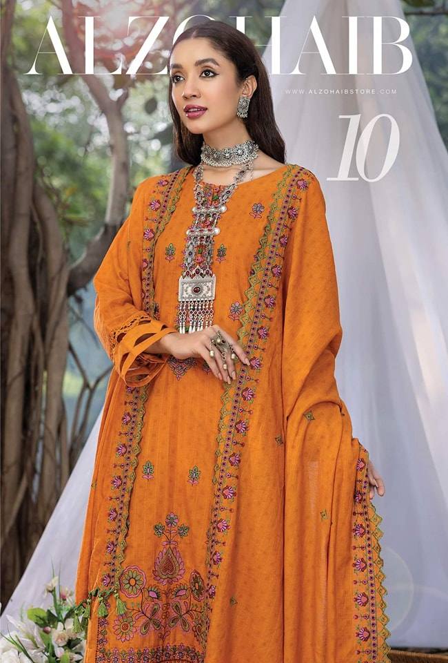 ALZOHAIB sunshine bloom embroidered cutwork edition 10 3PC