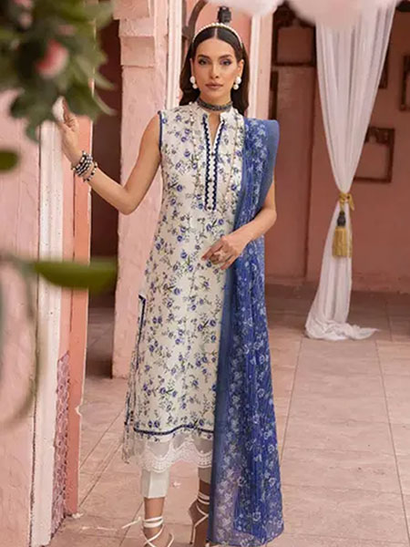 Gul-Ahmed FE-32078 Embroidered Lawn Printed Unstitched Suit