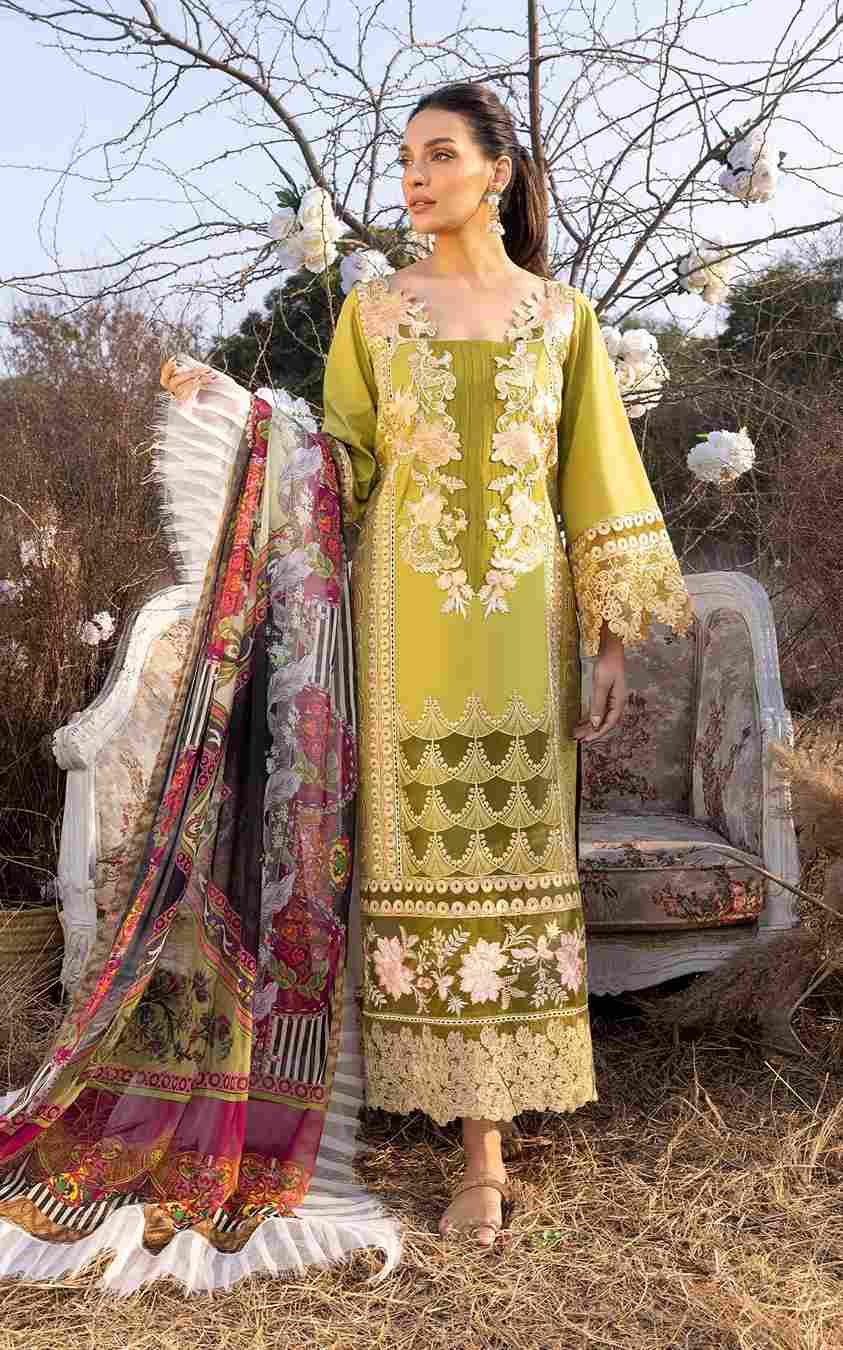 Asifa & Nabeel DAYLILY ASL–05 embroidered three piece at Shelai