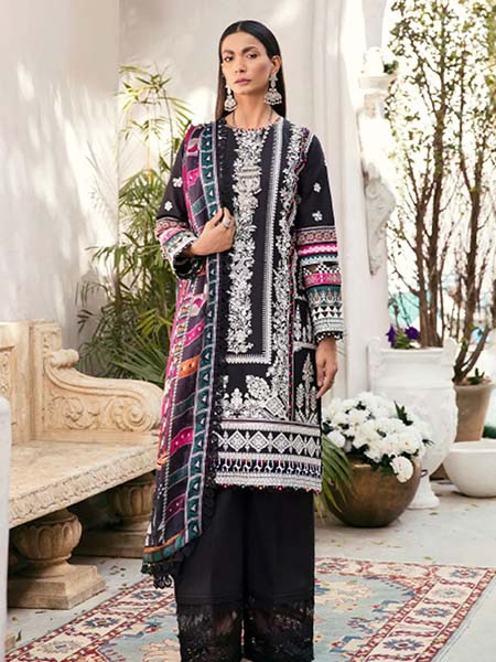 Baroque BQU-BL08-D08 Embroidered Lawn Suit Unstitched 3 Piece