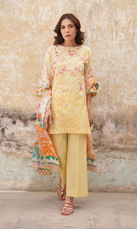 Sahar Selene Unstitched Lawn Exclusive Collection 25 | Citrus Glow