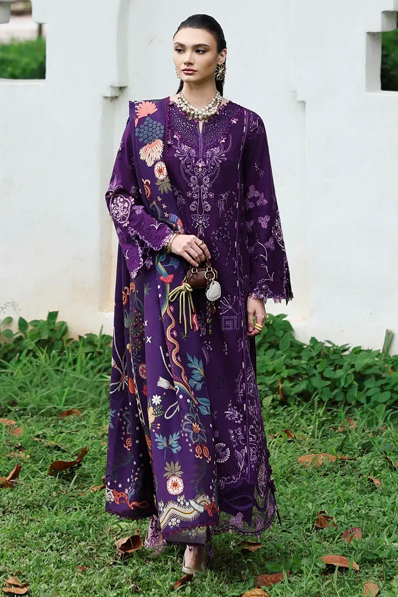 Qalamkar QLine Linen Unstitched 3pc |KL-15 IRIS