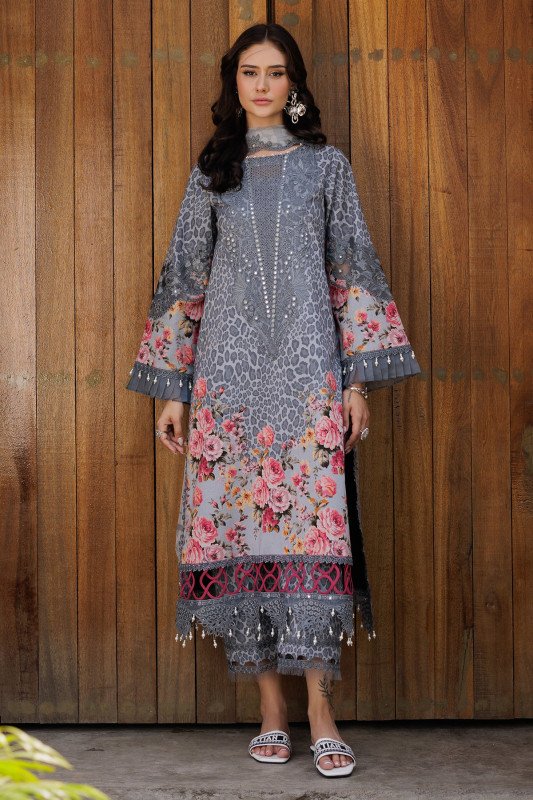 Charizma Naranji 3-PC Unstitched Embroidered Lawn | CN5-14