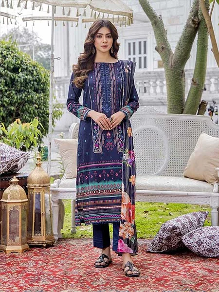 Gull Jee GMSK2301A6 Unstitched Luxury Digital Printed Lawn 3 Pc