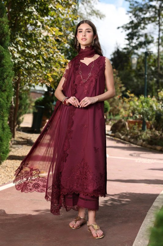 Raaya Luxury Embroidered Lawn | Delilah | SHELAI26082846