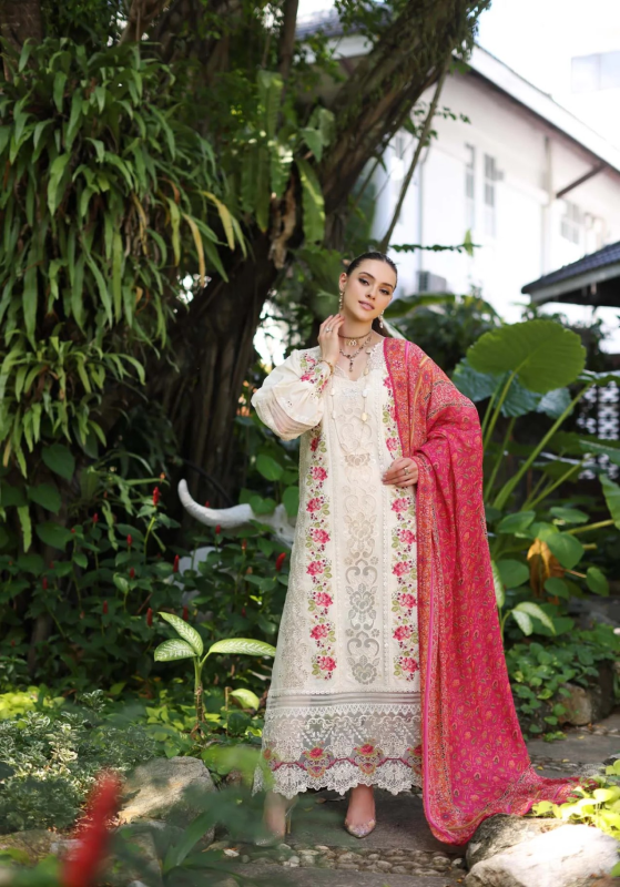 Noor By Saadia Asad - Luxury Chikankari Lawn | 12B