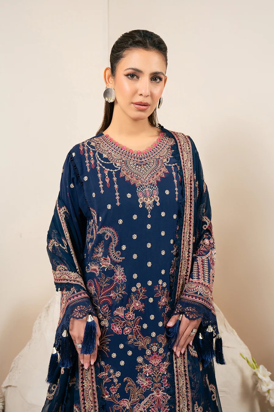 Johra Gold Swiss Voil Unstitched