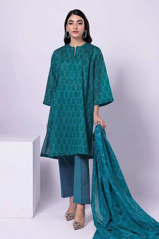 Khaadi lawn top and dupatta ALA230501B 2piece available in Shelai