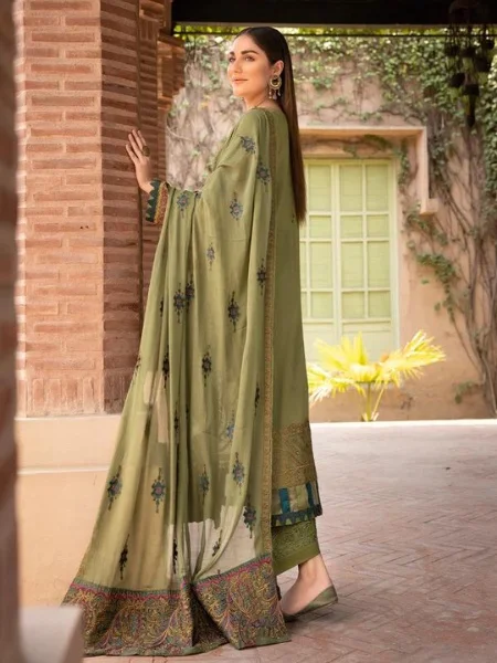 JOHRA JH-199 EMBROIDERED Swiss Voil With Embroidered Bamber Chiffon Dupatta