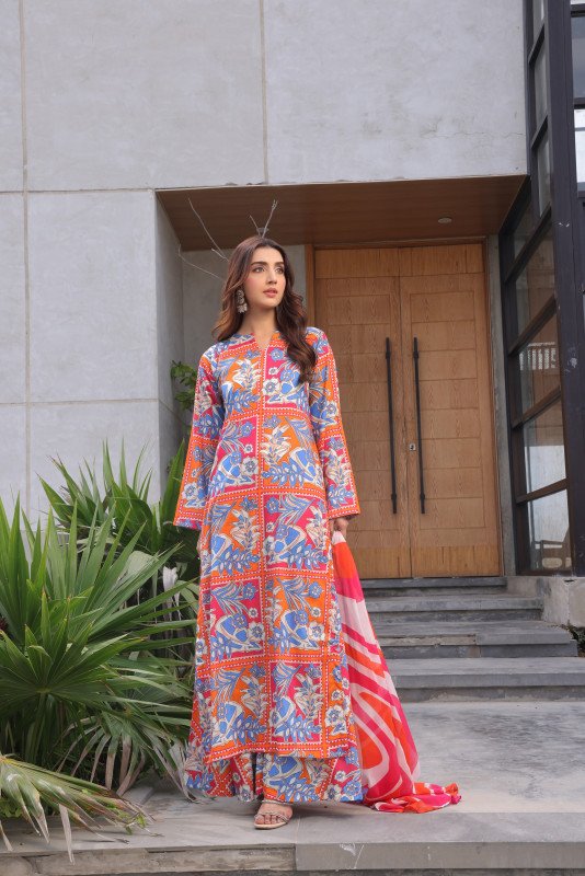 Feathers Unstitched Premium Lawn Collection 25 | VARIZEN-FT486