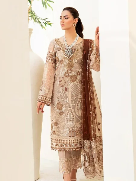 Minhal By Ramsha M-904 Embroidered Unstitched Dress collection 2023