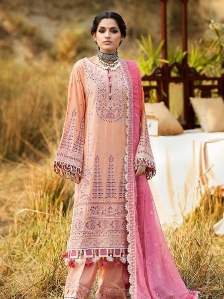 Adans Libas D-6003 Lawnkari Embroidered Lawn Collection at SHELAI