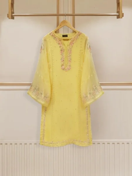 Agha Noor S107085 PURE CHIFFON HAND EMBROIDERED SHIRT AND PANTS