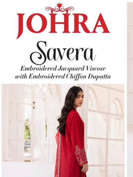 Johra Savera Luxury Embroidered Jacquard Viscos Collection 2023