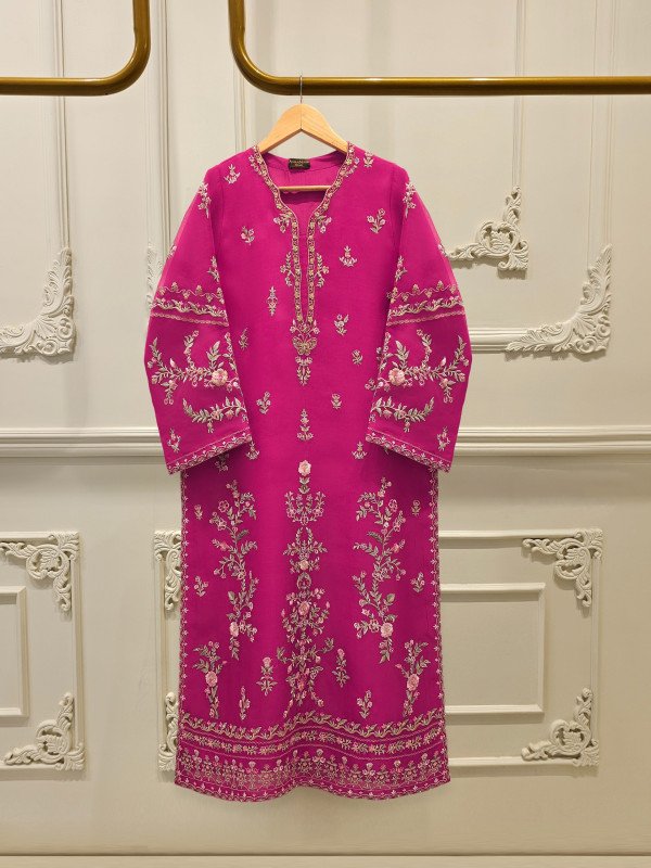 AGHA NOOR - 2 Piece - Pure Organza Embroidered Suit S112809