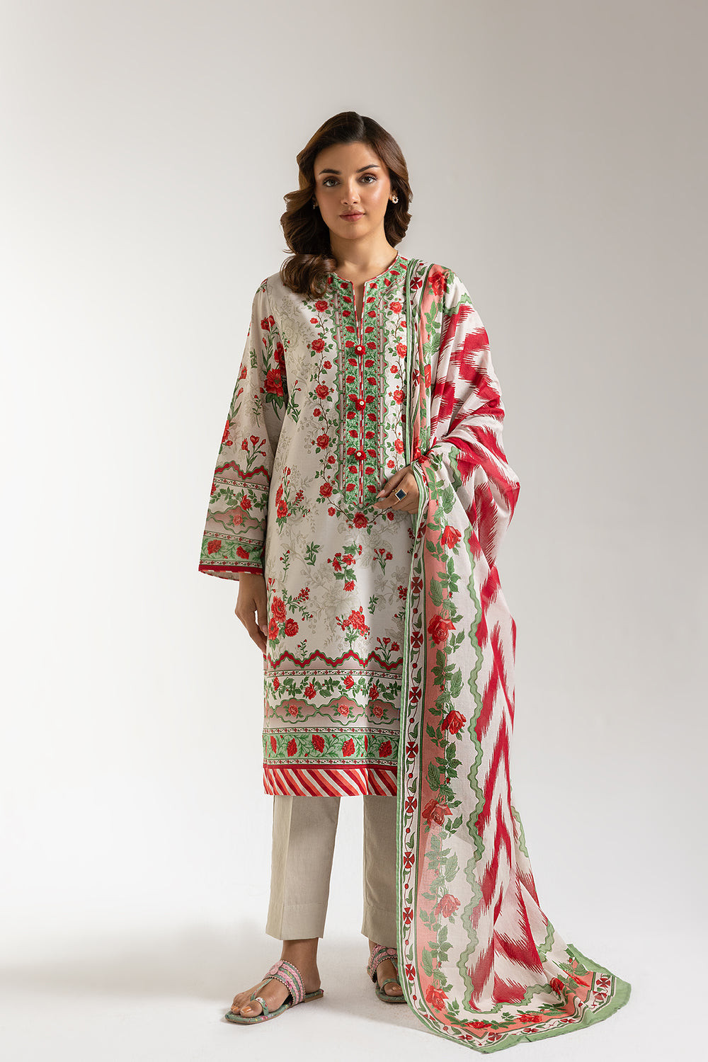 ETHNC Unstitched Lawn 2025 | Ethnc E0688-202-817