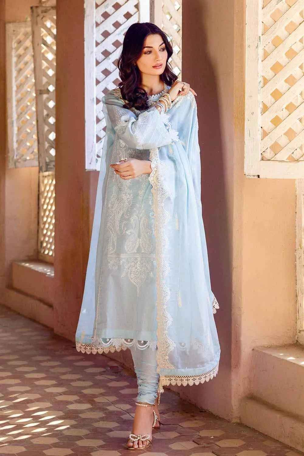 Gul Ahmed unstitched embroidered chiffon PM-32044 3PC at Shelai