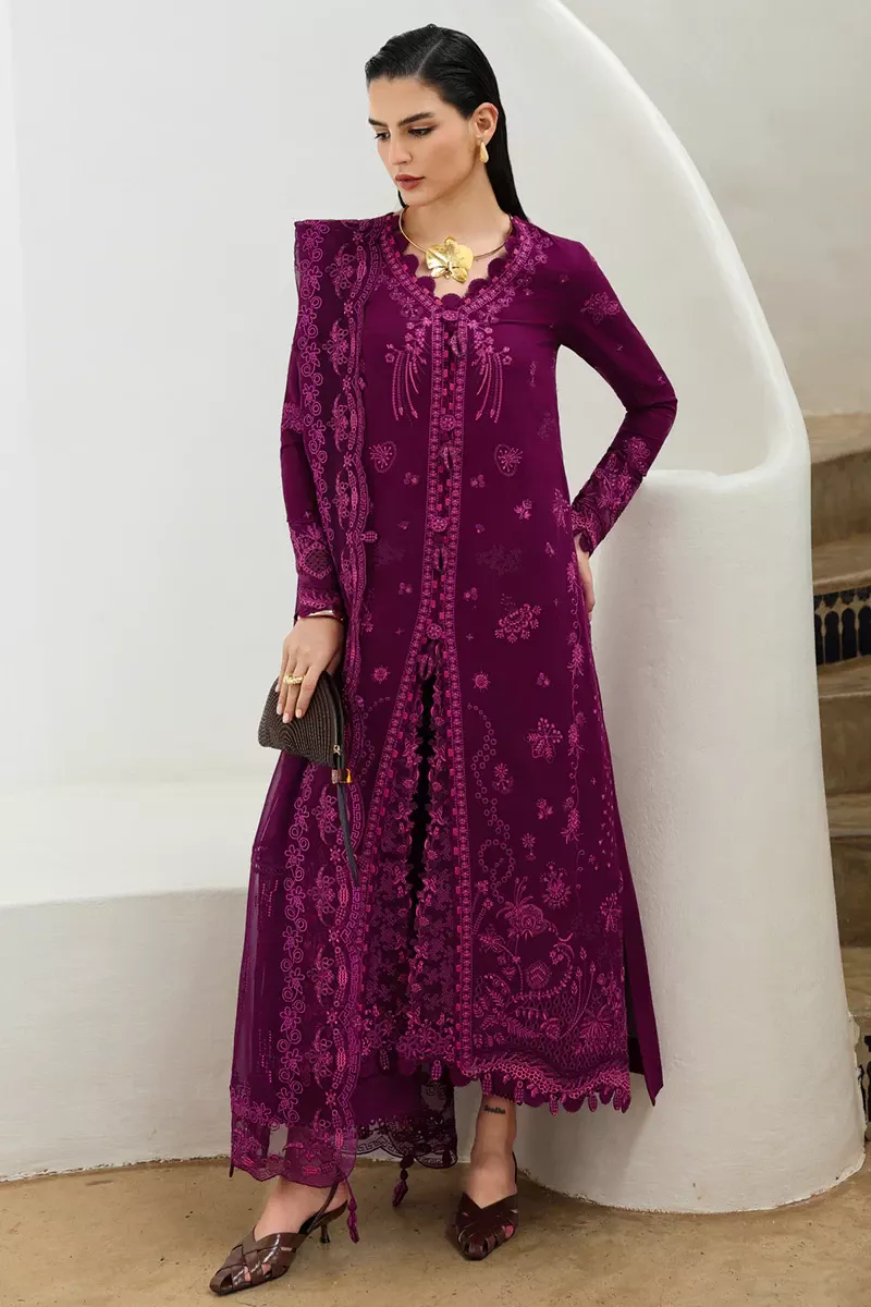 Qalamkar QLine Linen Unstitched 3pc | KL-01 VEYRAH