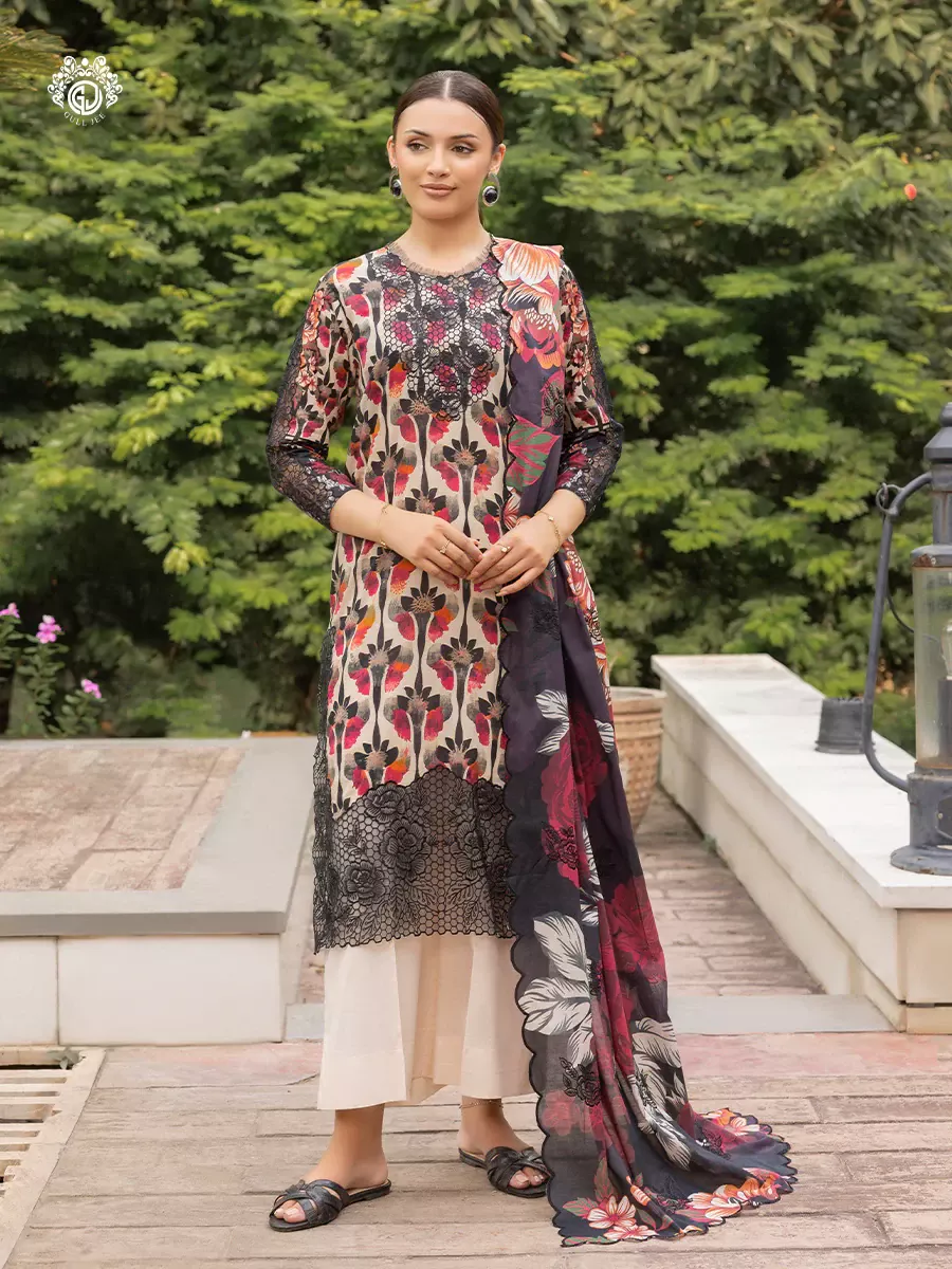 MAHAJAL | Unstitched 3piece | GMHJ2513A10