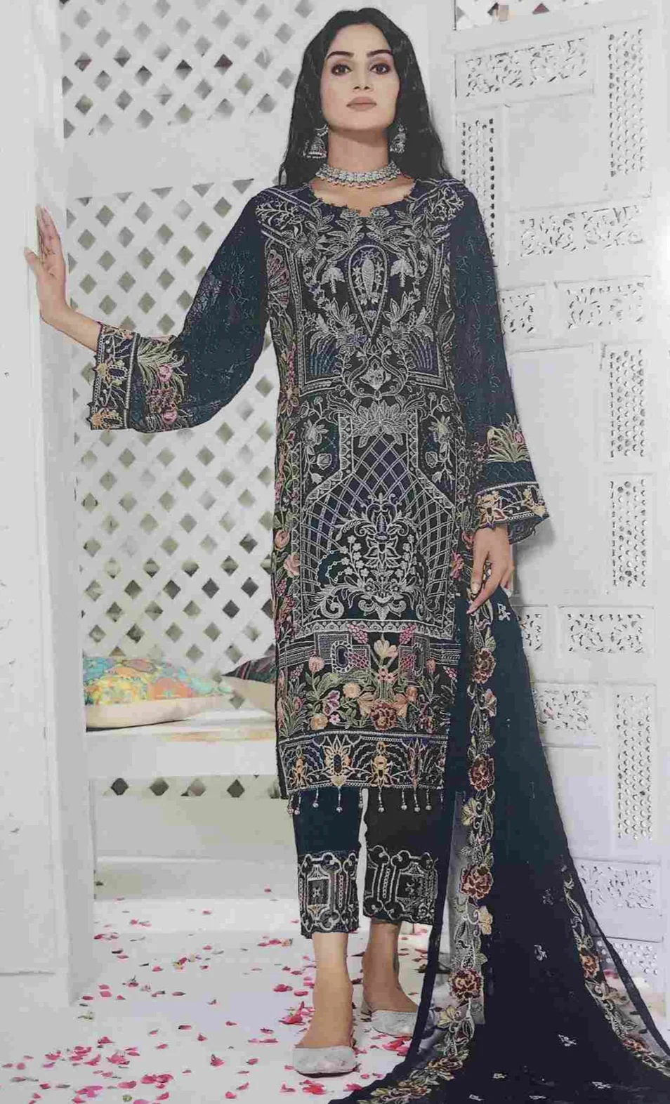 Zainab Fajlani chiffon collection 3019 by prime arts 3 piece