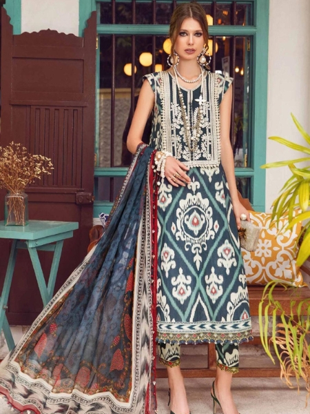 M Prints MB23MPFE 4B By Maria B Fall Edit 2023 Embroidered Cambric Suits Unstitched 3 Piece
